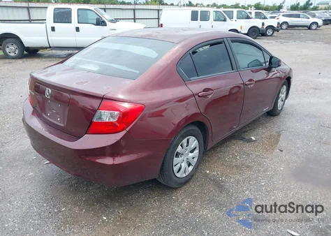 2012 Honda Civic Lx from USA, damaged, VIN 2HGFB2F5XCH612873